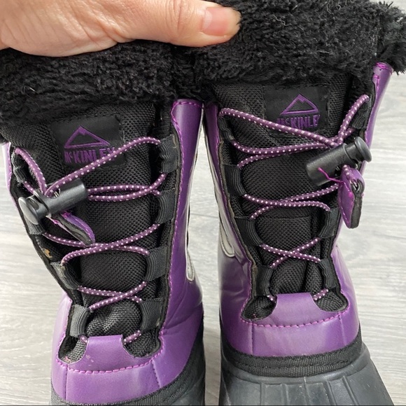 McKinley Winter Apollo Purple & Black Girls Boots - Picture 4 of 11